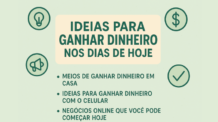 Ideias para Ganhar Dinheiro nos Dias de Hoje